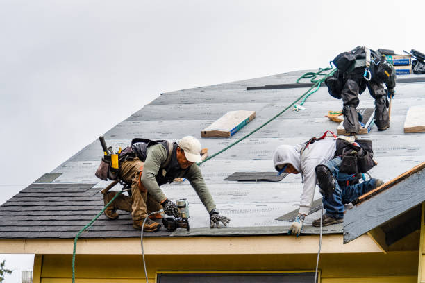 Professional Roofing technician working in Meacham, OR